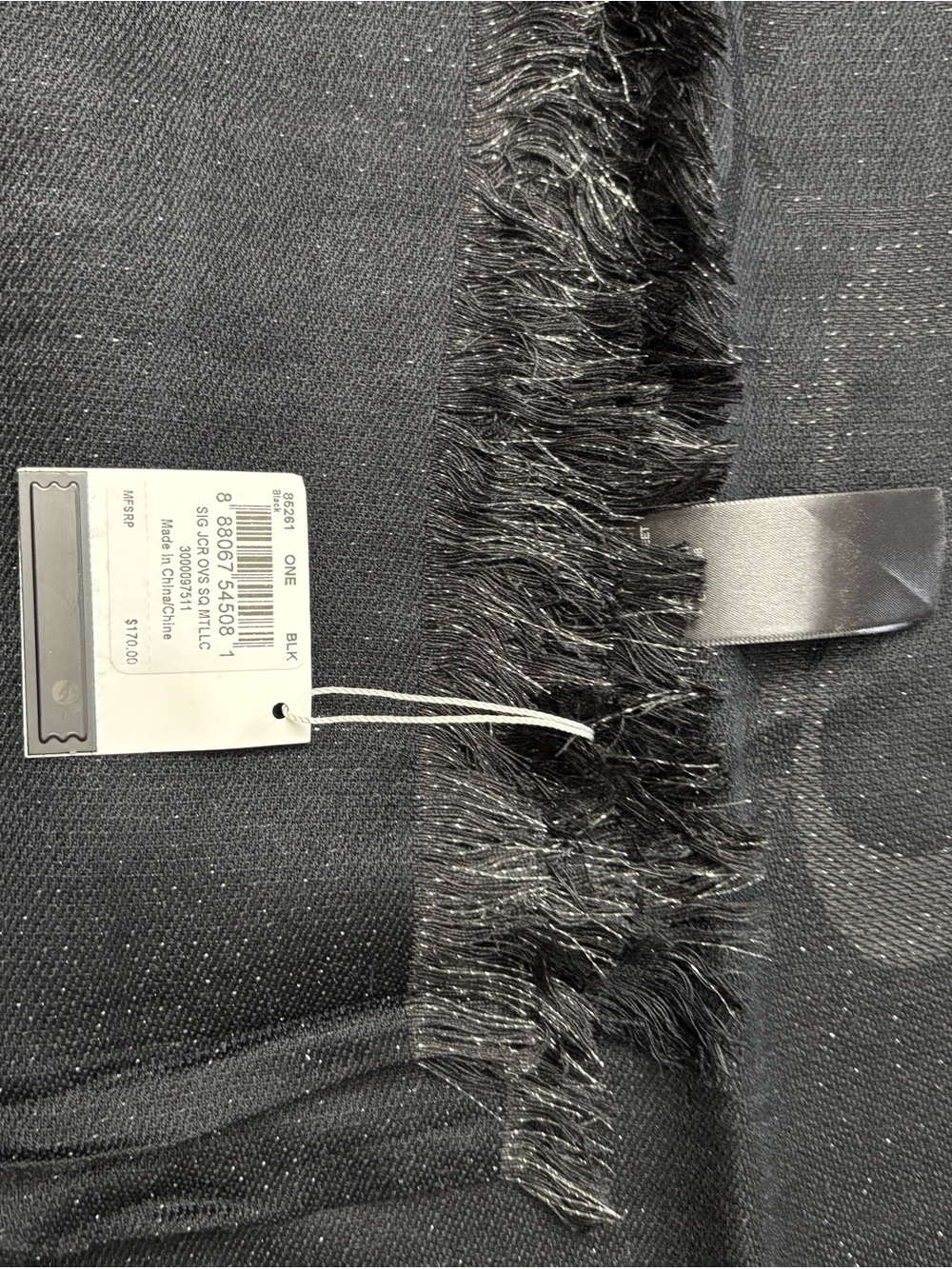NWT. Black Coach Scarf.